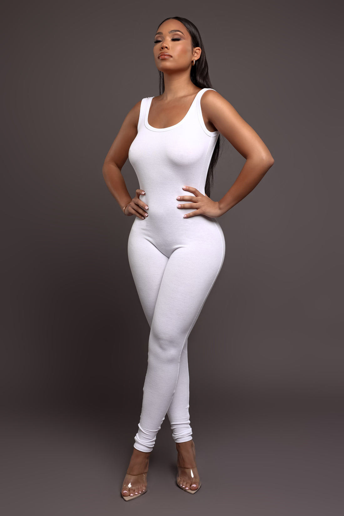 Ela Cotton Backless Jumpsuit - White