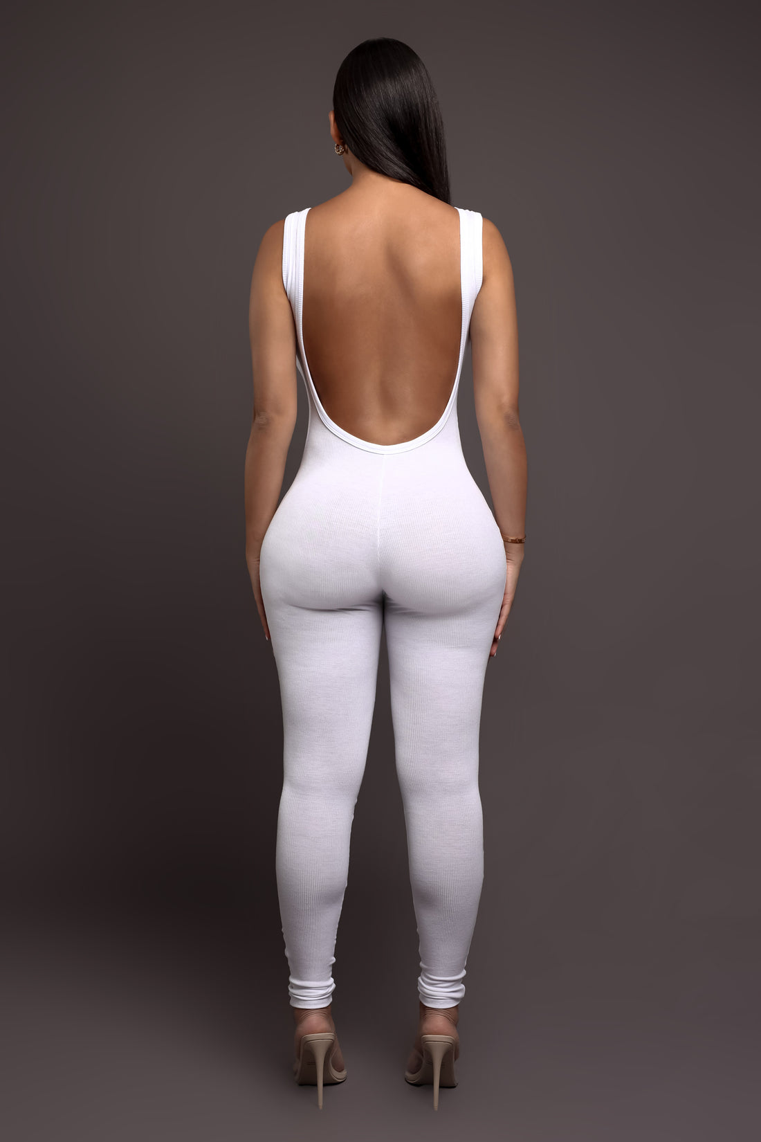 Ela Cotton Backless Jumpsuit - White