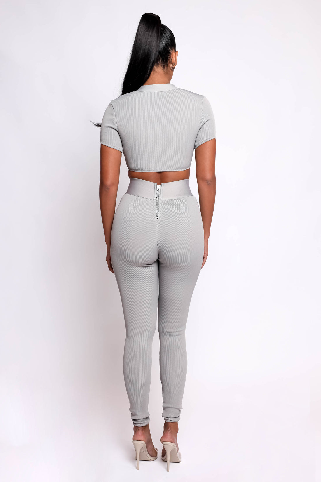 Kim Bandage Pants - Gray
