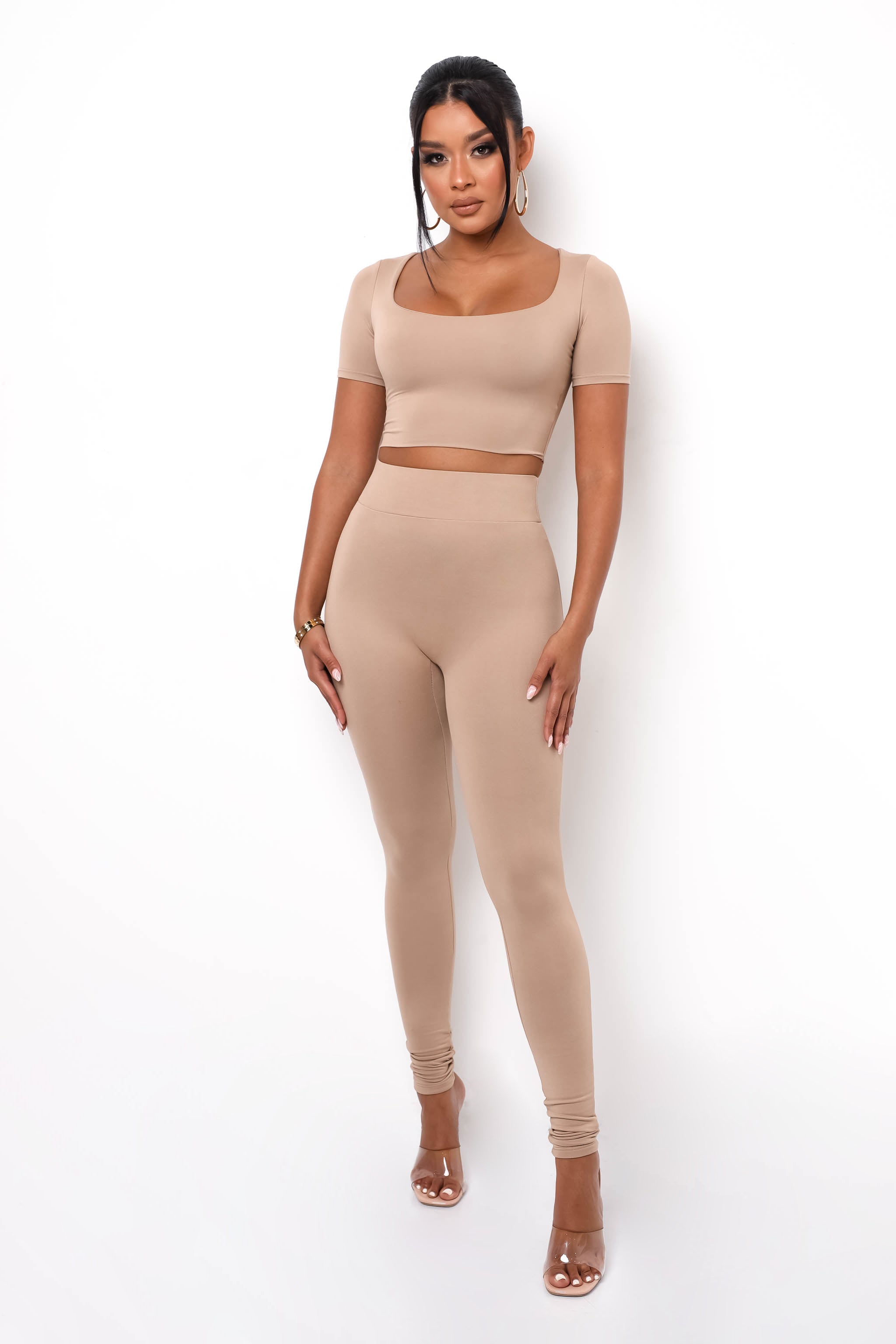 Ultra High Waisted Leggings Light Mocha