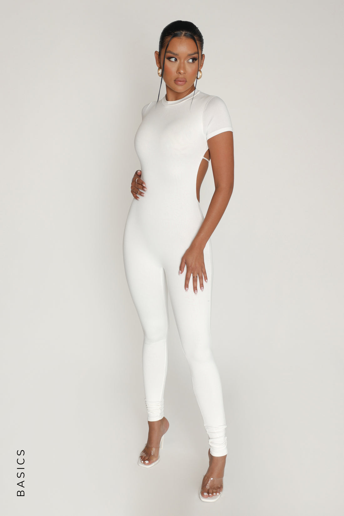 Feel For You Open Back Jumpsuit - White