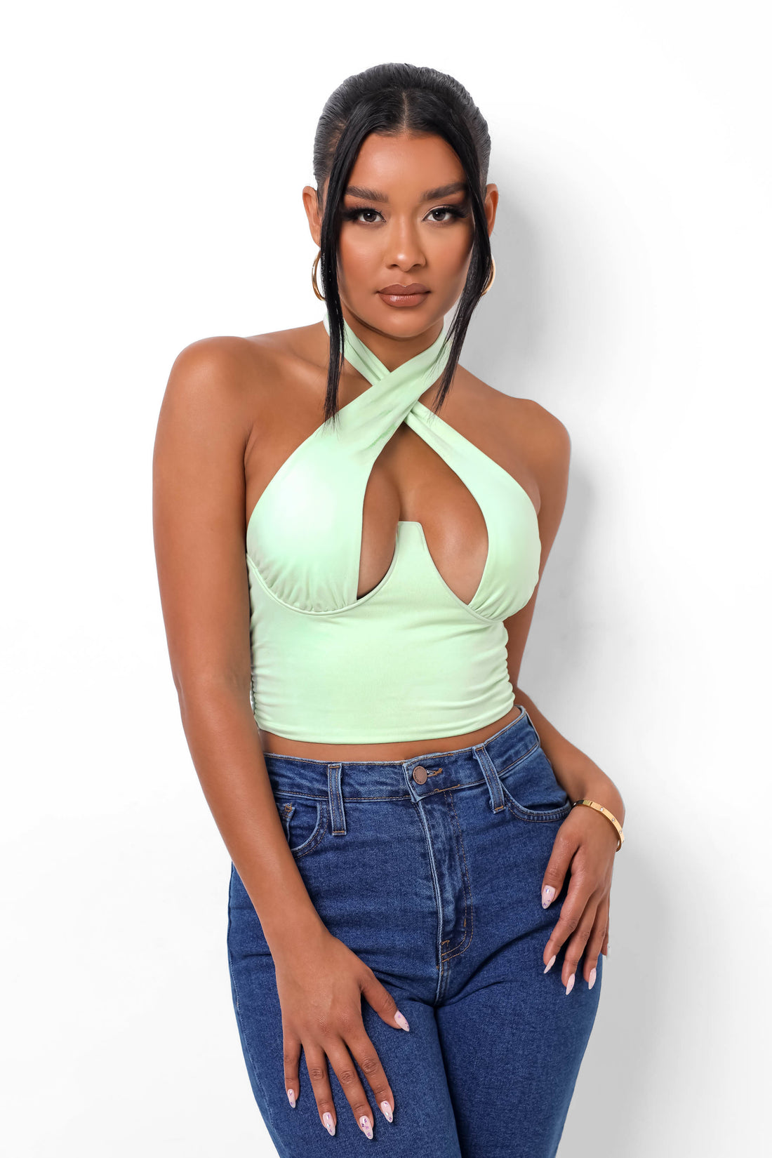 The Wired Crop Top- Mint