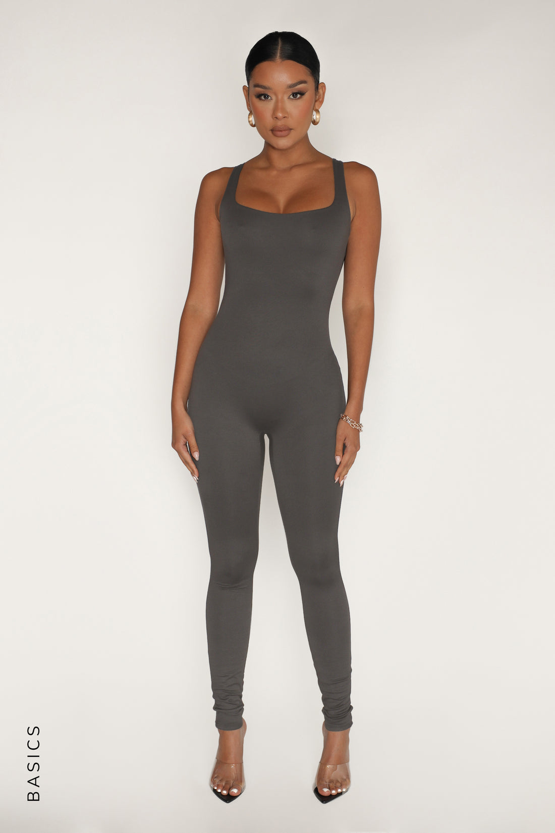 Second Skin Jumpsuit - Charcoal